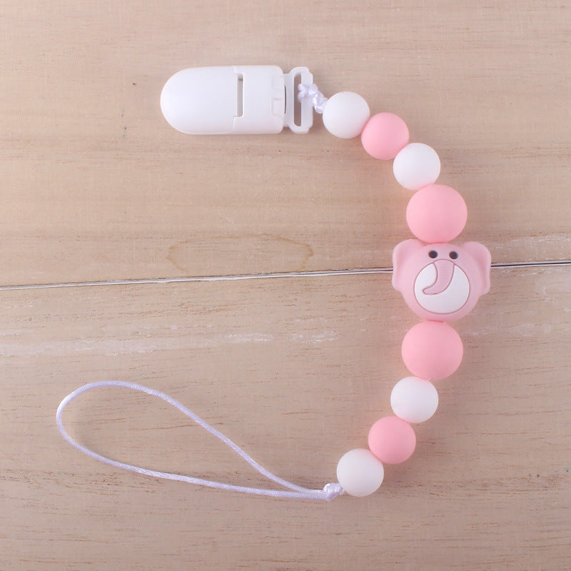 Baby silicone nipple chain clip