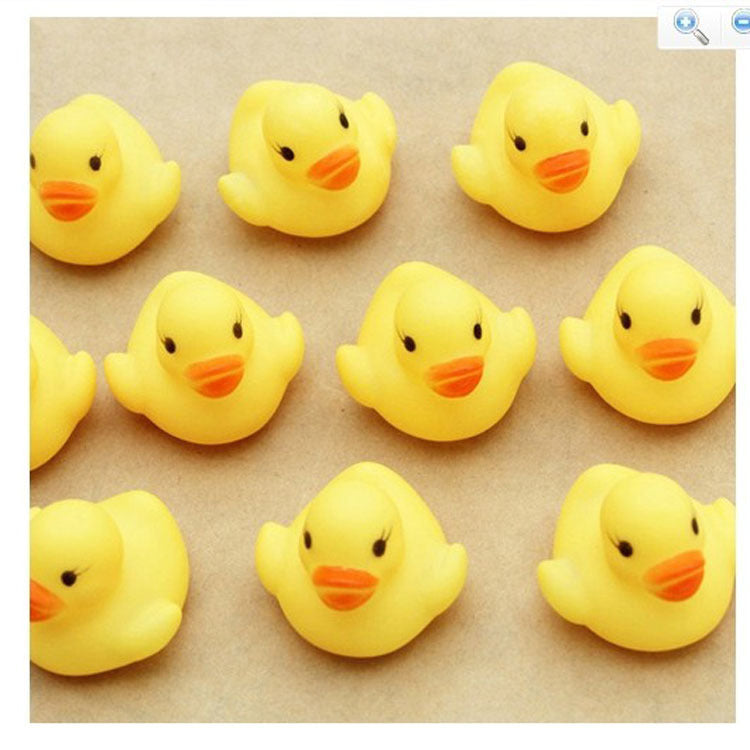 Little Yellow Swiming Ducks