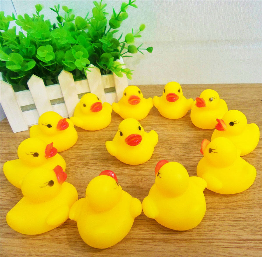 Little Yellow Swiming Ducks