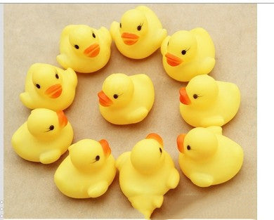 Little Yellow Swiming Ducks