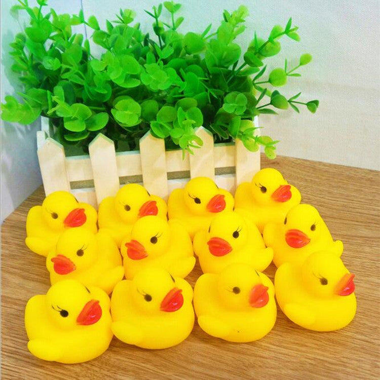 Little Yellow Swiming Ducks