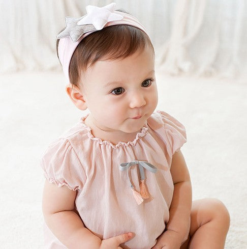 Children's headdress with cotton and linen