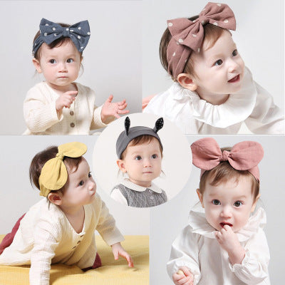 Children's headdress with cotton and linen