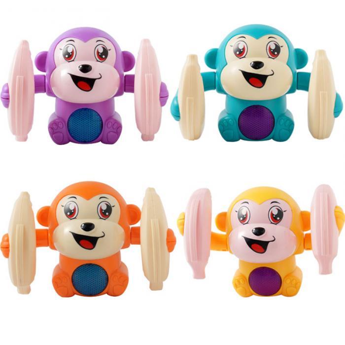 Baby Toys Electric Tumbling Monkey Light Music Puzzle Sound Tipping Monkey Kids Toys Early Educational Toys For Children Gifts