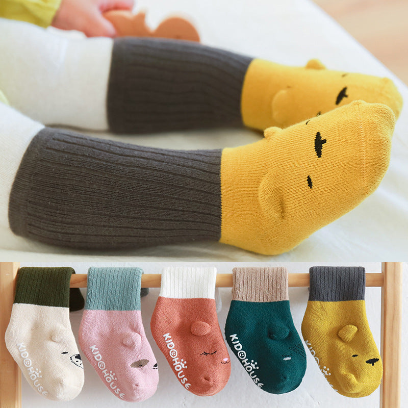 Thick Terry Baby Middle Tube Stereoscopic Anti-skid Floor Socks