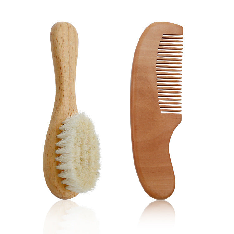 Baby Wool Brush Set, Baby Shower, Scrubbing Brush, Shower Comb