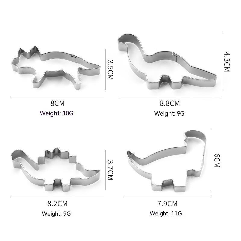 Home Cartoon Dinosaur Stainless Steel Cookie Cutter