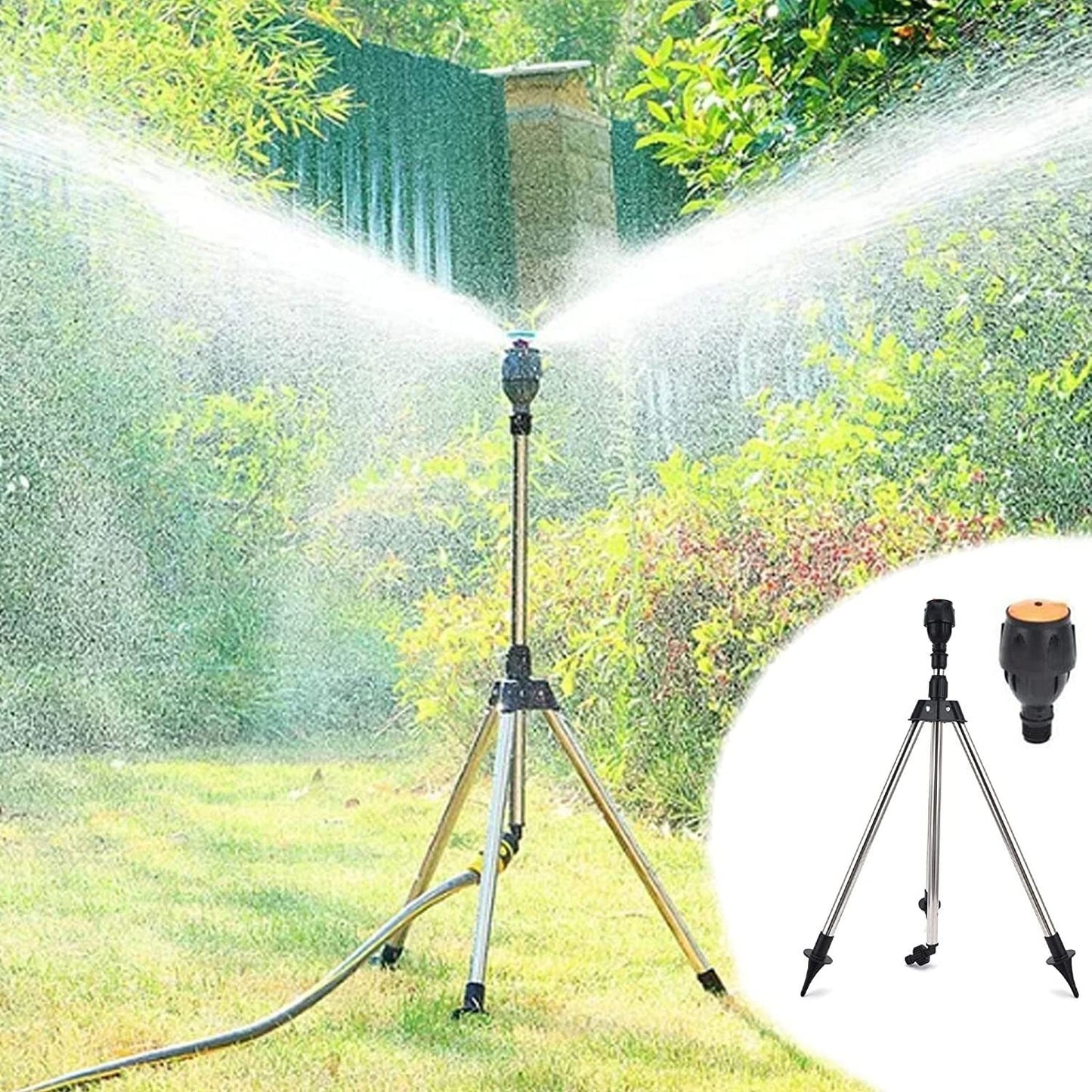 Retractable Automatic Rotating Sprinkler Tripod Irrigation Artifact