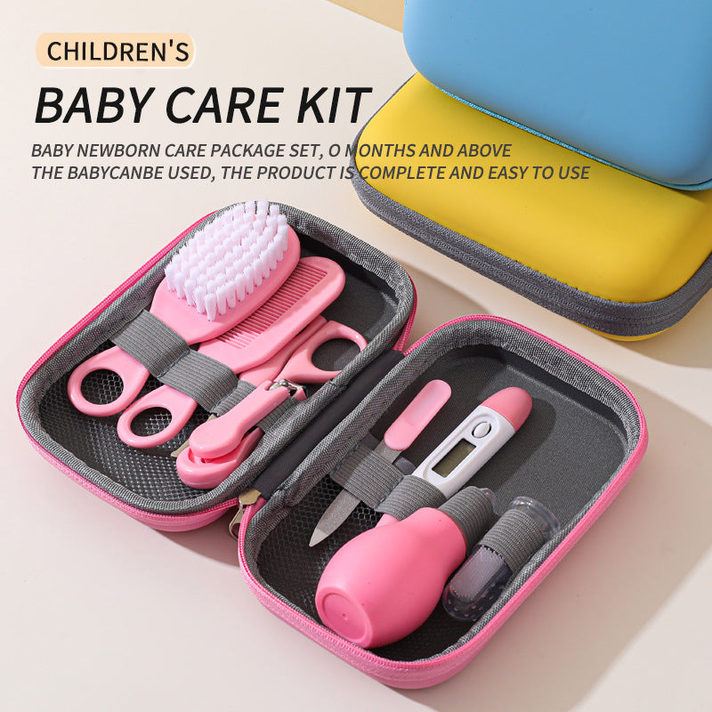 Children's Baby Nails Cutting Pliers 8 Eight-piece Set Eva Bag Care Suit